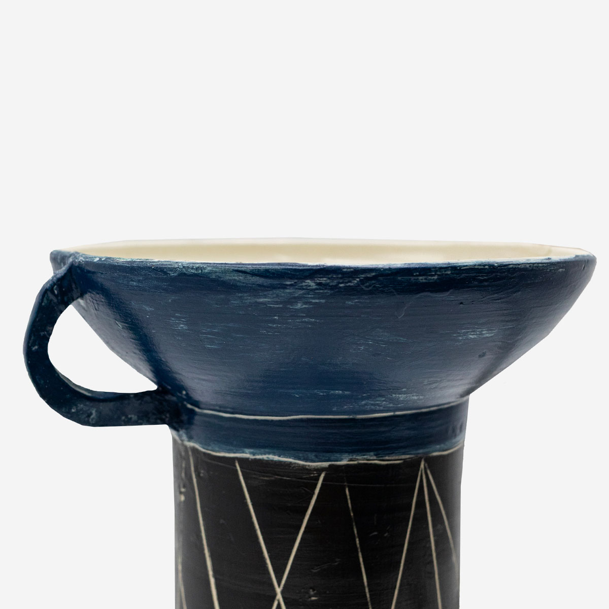 A Magic Cabinet-Blue Standing Vase with Handles Fleria