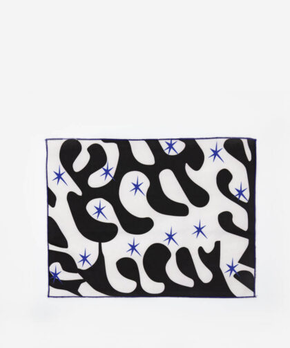 A Magic Cabinet-Cotton Placemat Purple on White B&E Goulandris