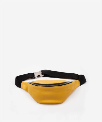 A Magic Cabinet-Leather Fanny Pack Yellow HAK Studios