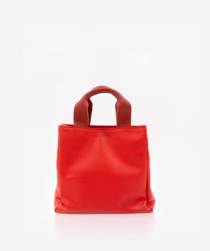 A Magic Cabinet-Leather Tote Bag-Tiny Tote-Red HAK Studios