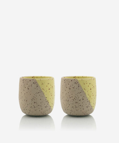 A Magic Cabinet-Light Yellow Pinched Cup Homatino Ceramics