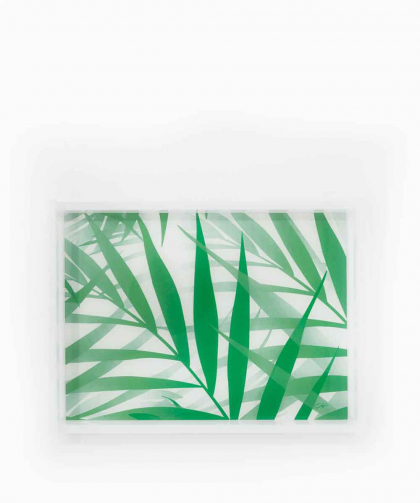A Magic Cabinet-White Tray with Green Leaves Tibia