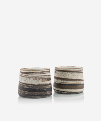 A Magic Cabinet-White Mixed Clay Wine Cup Homatino Ceramics