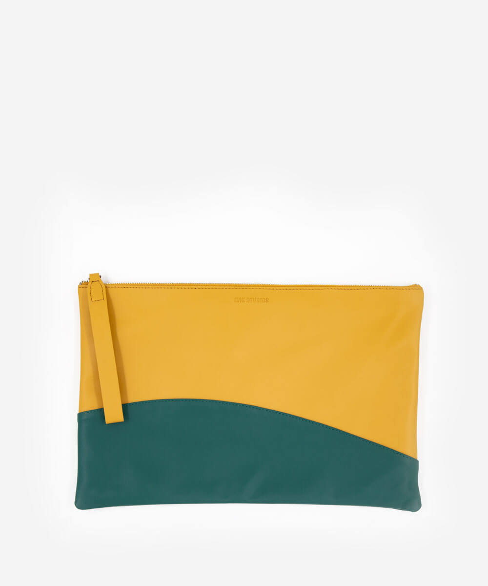 A Magic Cabinet - Leather Pouch Yellow - Green HAK Studios