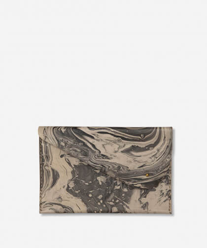 A Magic Cabinet-Stella Clutch in Black and Nude Molly Virginia Made